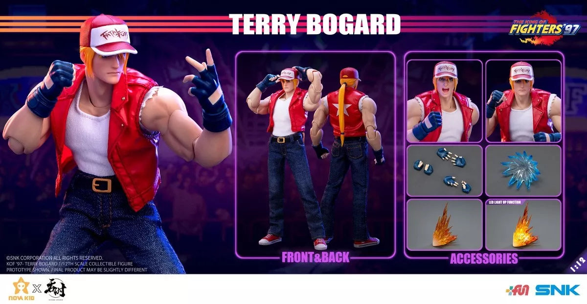The King of Fighters '97 Action Figure of Terry Bogard, 1/12 scale. Official product by Tunshi Studio.