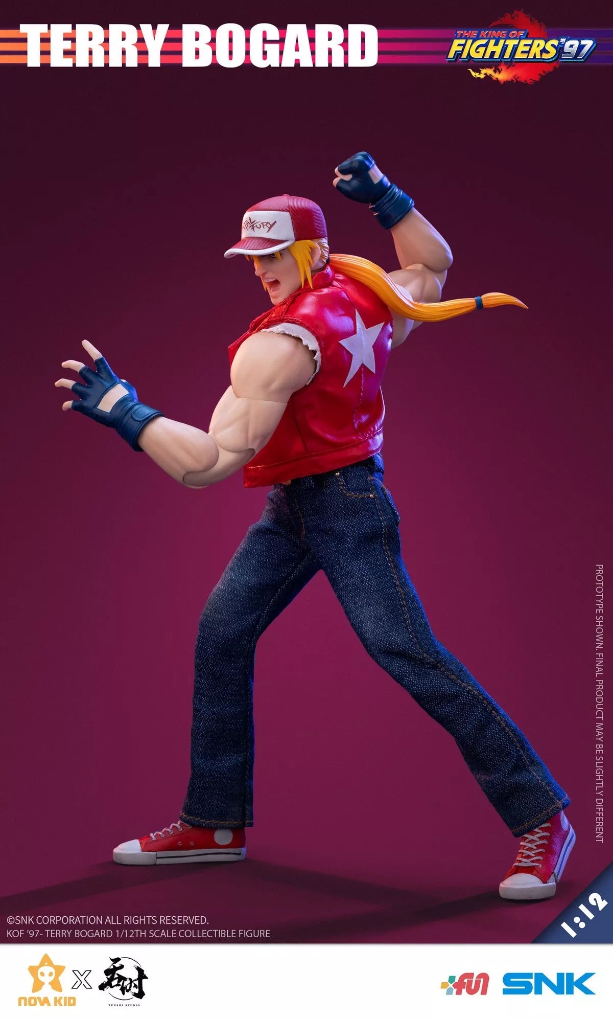 The King of Fighters '97 Action Figure of Terry Bogard, 1/12 scale. Official product by Tunshi Studio.