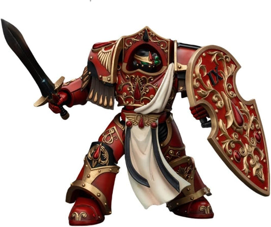 JOYTOY Warhammer Horus Heresy 1/18 Blood Angels Crimson Paladins Squad Crimson Paladin with Iliastus Assault Cannon Collectible 5.6in Action Figure