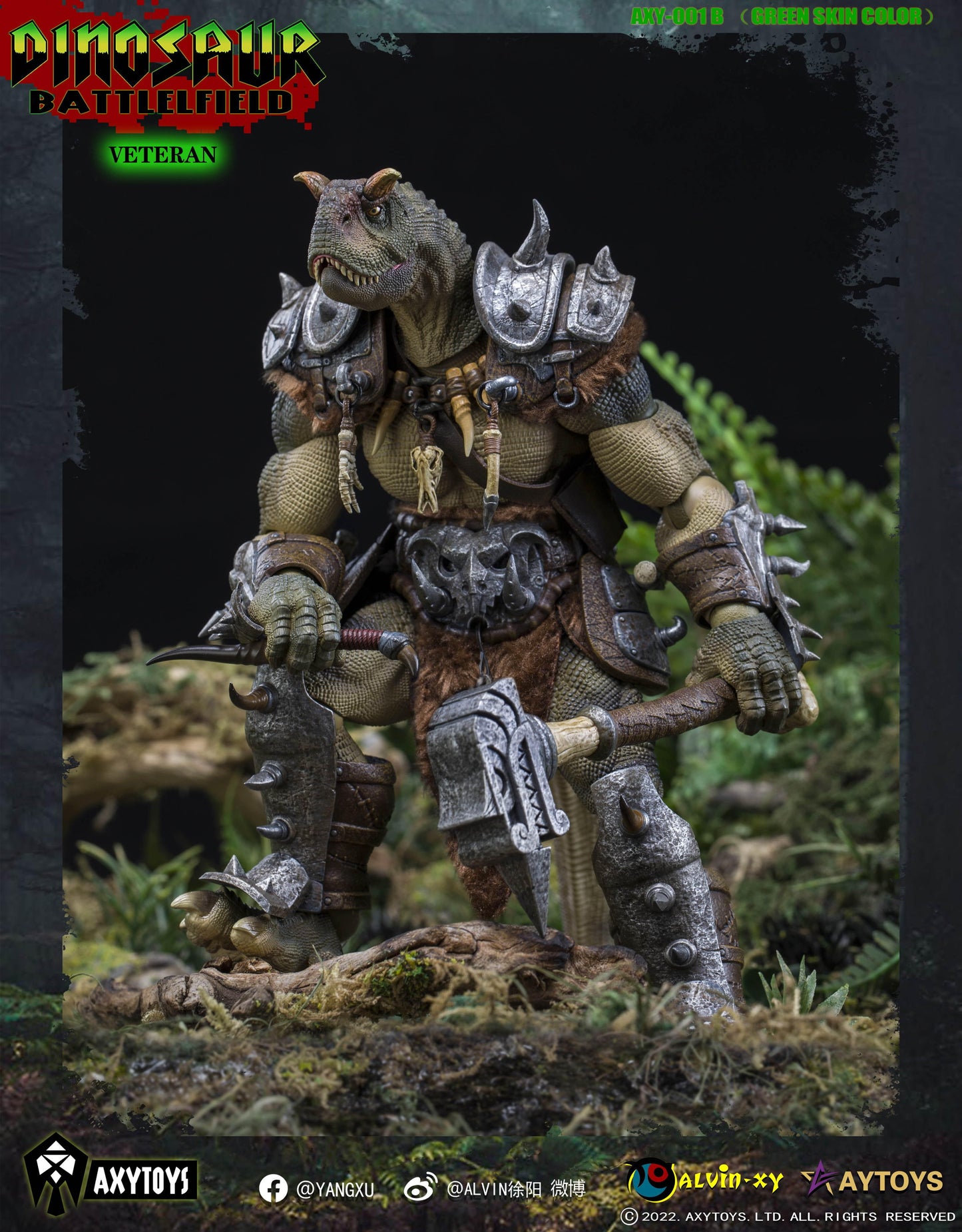 1/12 Dinosaur Battlefield AXY001B Veteran (Green)