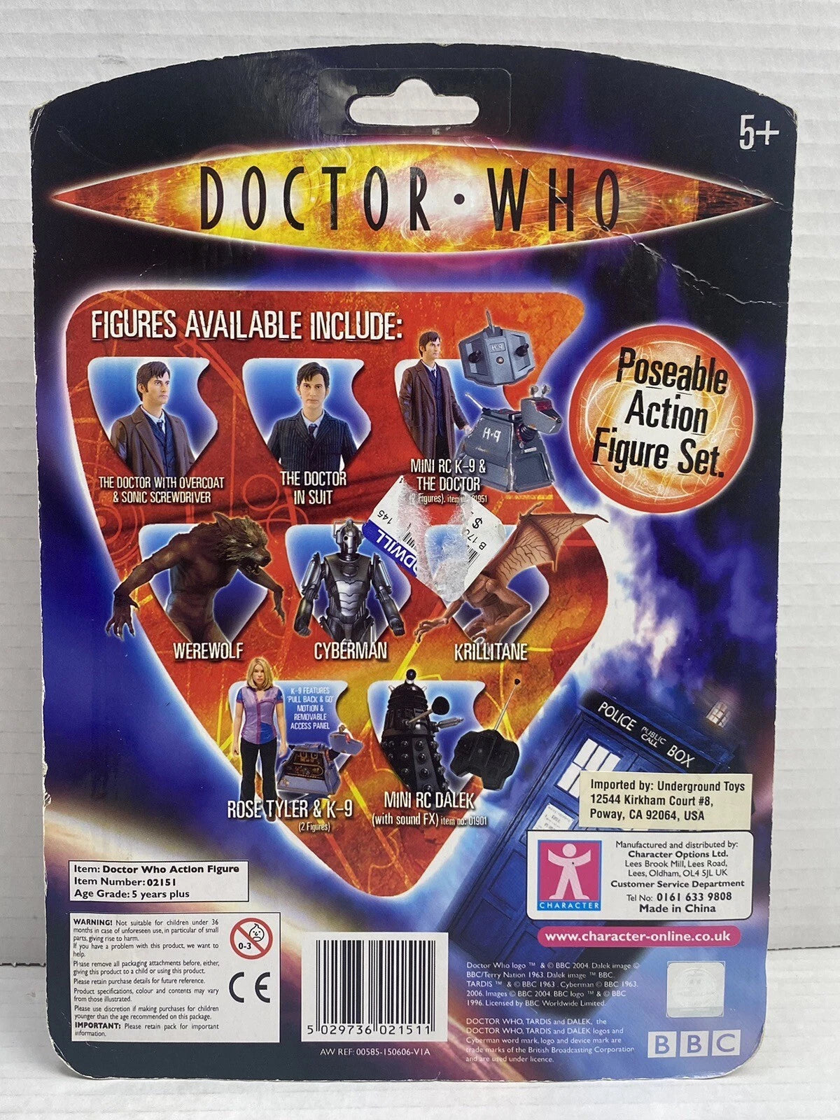 Doctor Who 9th 10th Dr. Era Captain Jack Harkness w/ Sonic Blaster 5.5" Figure