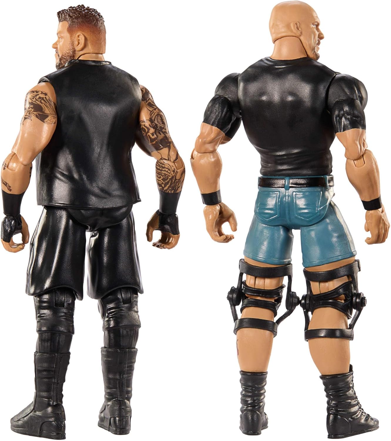 Mattel WWE Main Event Championship Showdown 2-Pack Action Figures & Accessory, Series #20 “Stone Cold” Steve Austin vs Kevin Owens Collectible Set