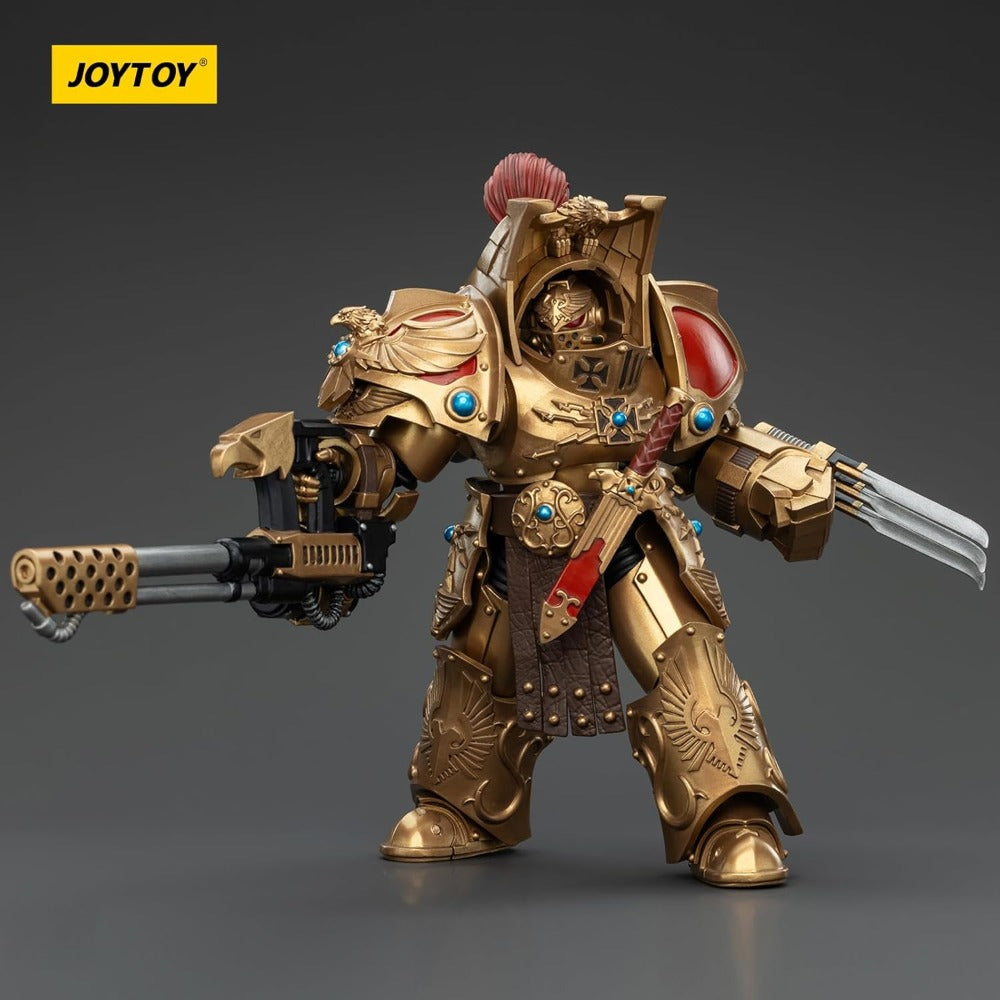 WARHAMMER 40K - JOYTOY - LEGIO CUSTODES AQUILON TERMINATOR SQUAD - AQUILON WITH INFERNUS FIREPIKE FIGURE - 1/18