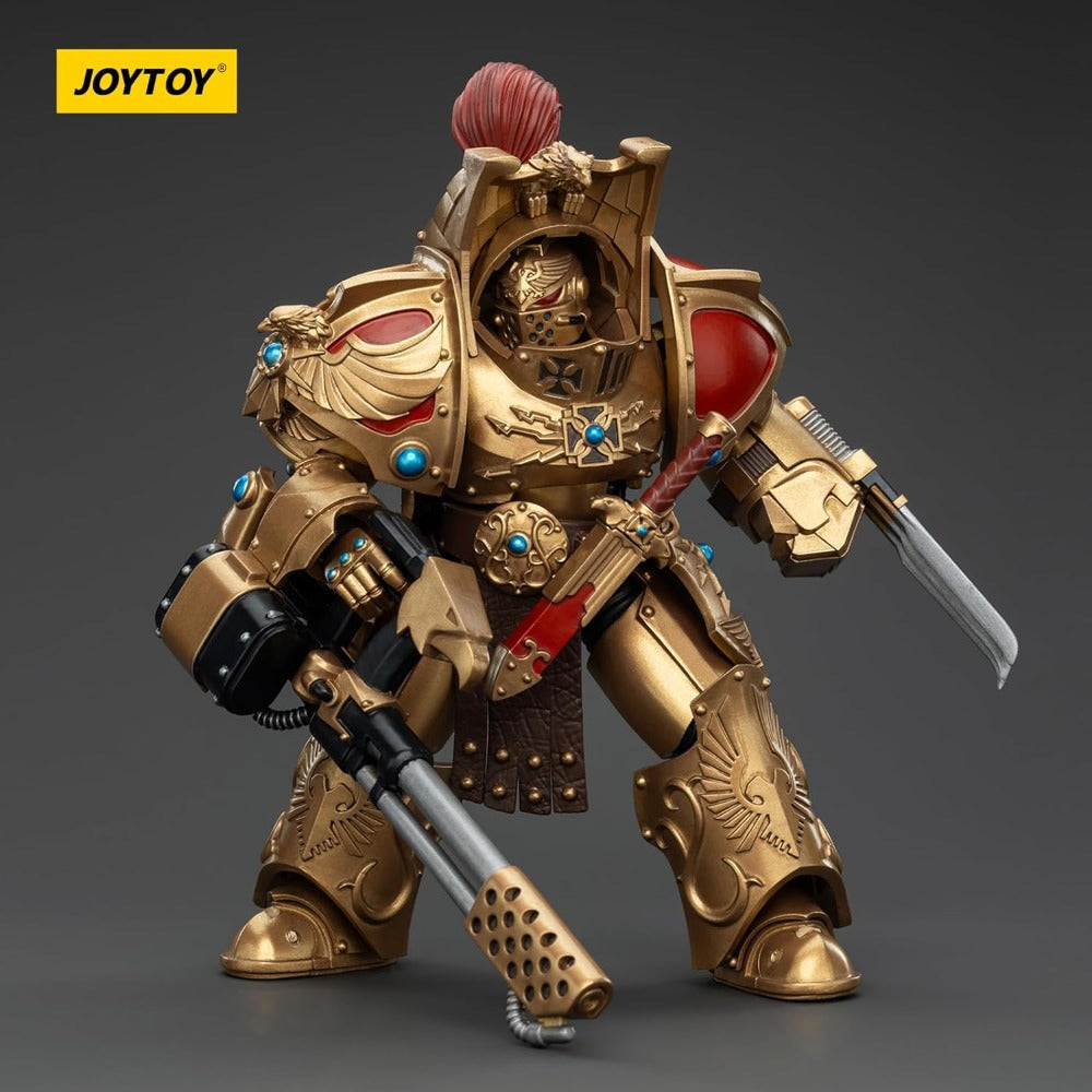 WARHAMMER 40K - JOYTOY - LEGIO CUSTODES AQUILON TERMINATOR SQUAD - AQUILON WITH INFERNUS FIREPIKE FIGURE - 1/18