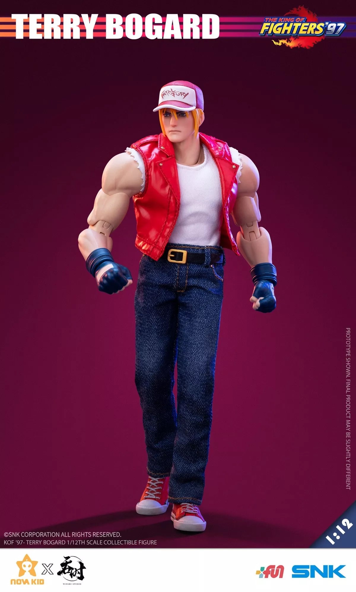 The King of Fighters '97 Action Figure of Terry Bogard, 1/12 scale. Official product by Tunshi Studio.