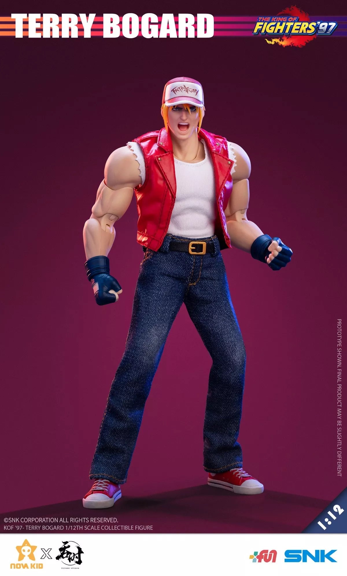 The King of Fighters '97 Action Figure of Terry Bogard, 1/12 scale. Official product by Tunshi Studio.