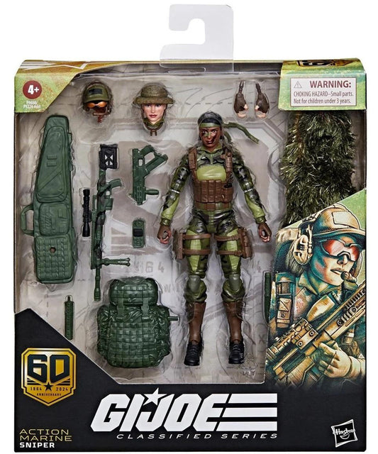 Hasbro G.I. Joe Classifed Series 60th Anniversary Action Marine Sniper 6" Figure