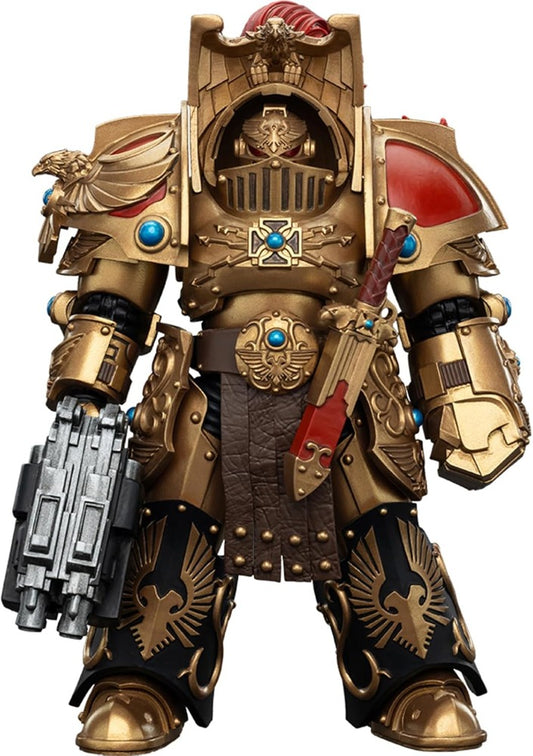 WARHAMMER 40K  -  JOYTOY  -  LEGIO CUSTODES AQUILON TERMINATOR SQUAD - AQUILON WITH LASTRUM STORM BOLTER FIGURE - 1/18