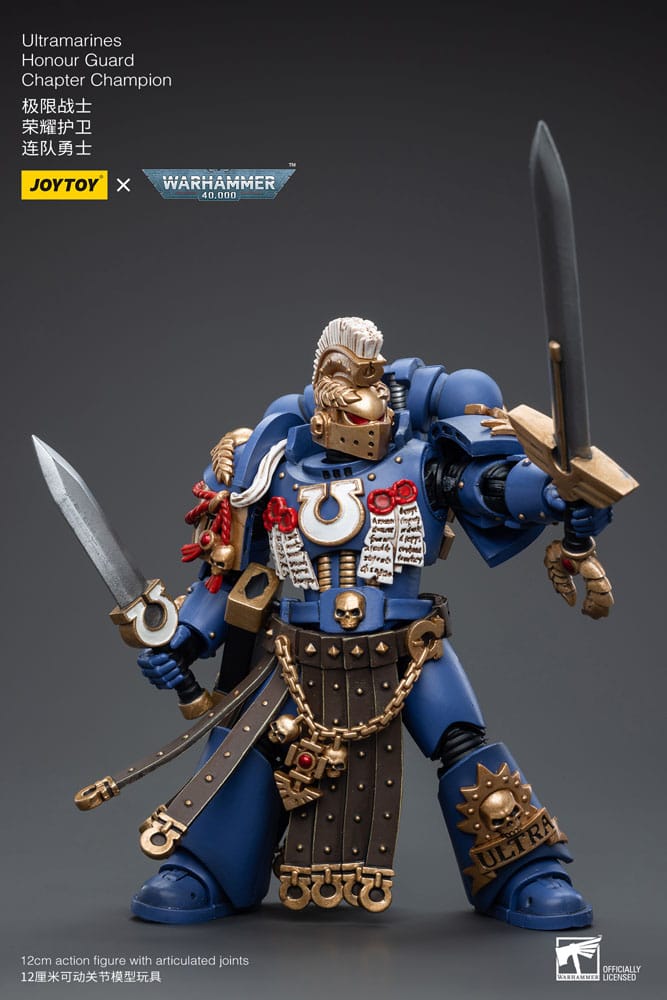 Warhammer 40k Action Figure 1/18 Ultramarines Honour Guard Chapter Champion 12cm JT6526