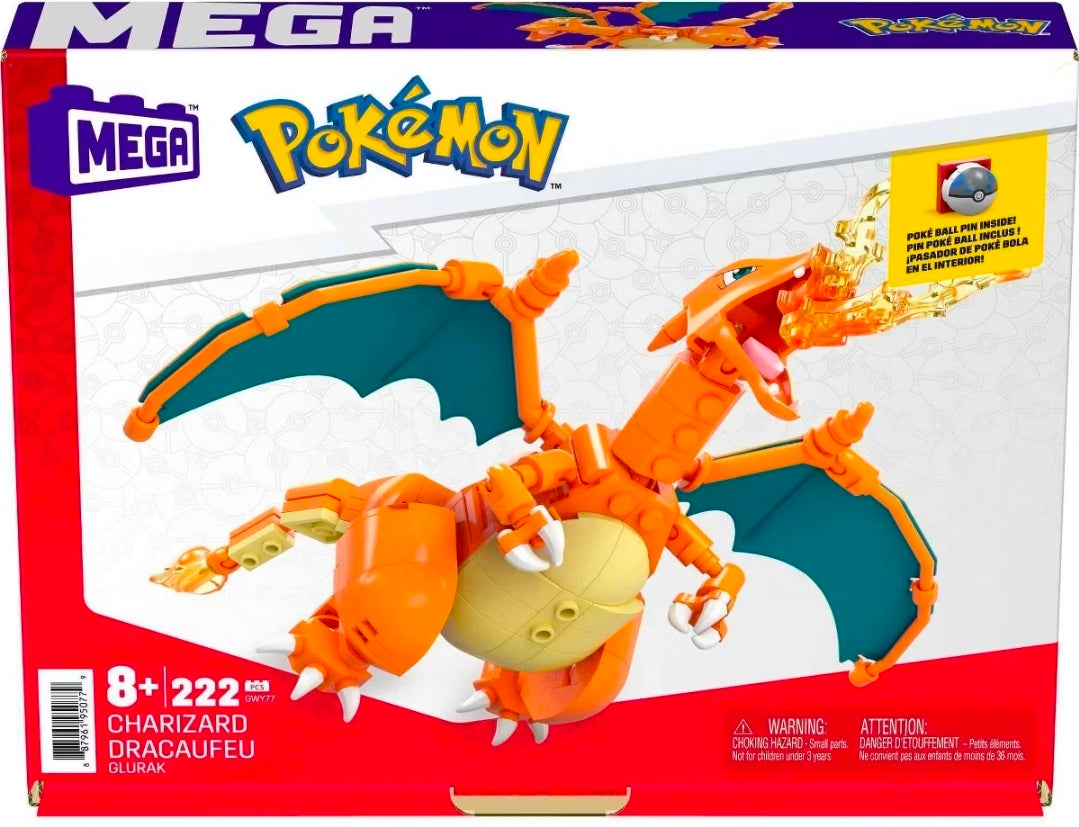 MEGA Pokemon Charizard Construction Set 222pc